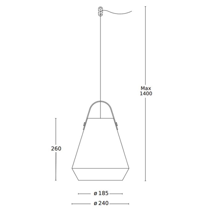 Specification Image for Orsjo Konkret Pendant Light