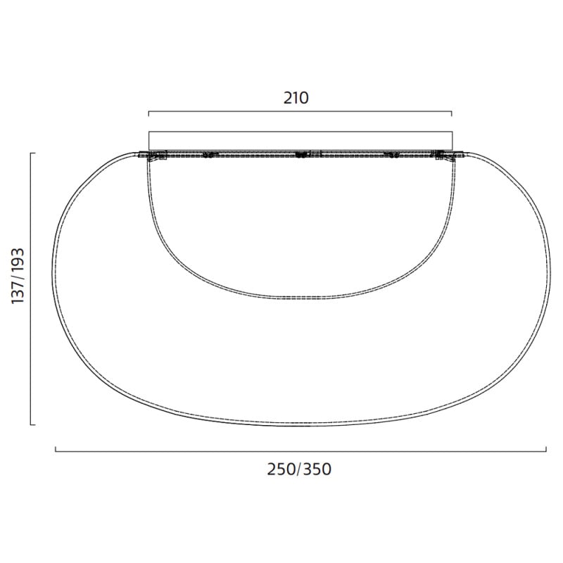 Specification Image for ero Mist LED Ceiling  Wall Light