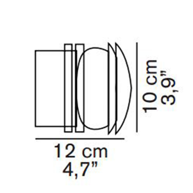 Oluce Fresnel 1148/L Wall Light  - Speoification