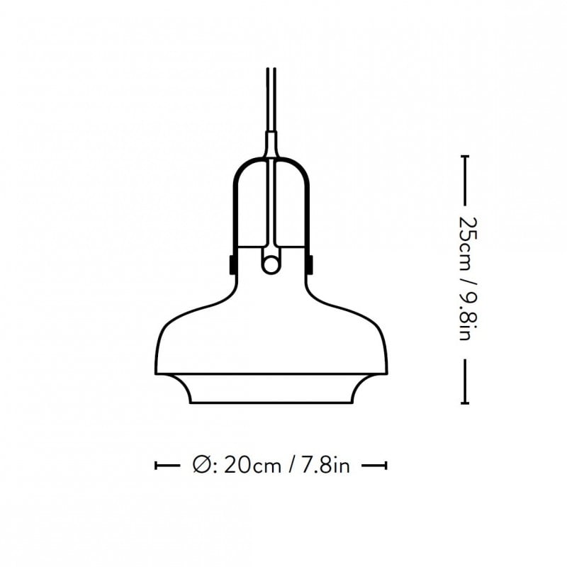 Specification image for &Tradition Copenhagen SC6 Pendant