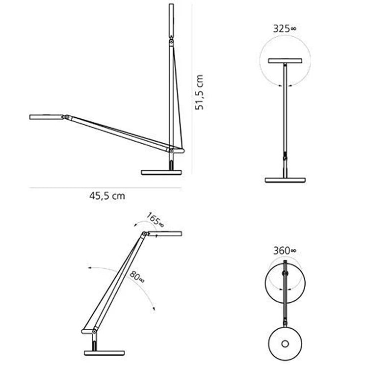 Specification Image for Artemide Demetra Micro LED Table Lamp