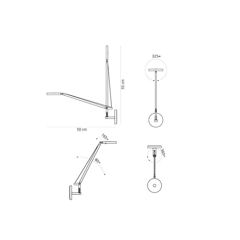 Specification image for Artemide Demetra Micro Wall light