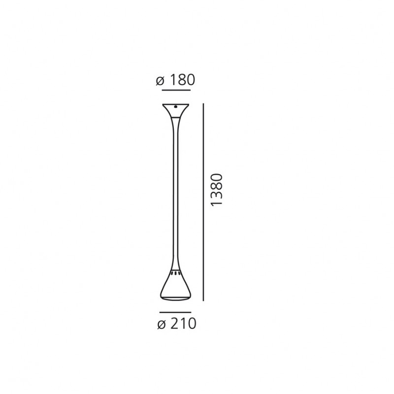 Specification image for Artemide Pipe LED Suspension