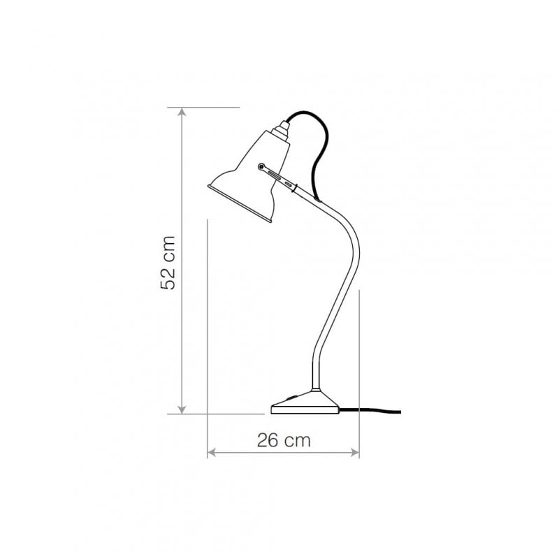 Specification image for Anglepoise Original 1227 Mini Ceramic Table Lamp