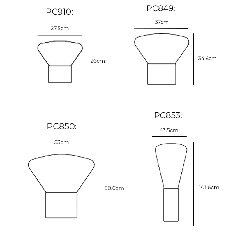 Specification Image for Brokis Muffins Table Lamp