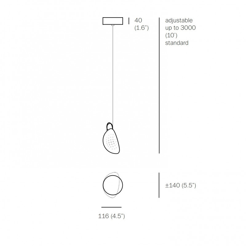 Specification image for Bocci 76 Single Pendant