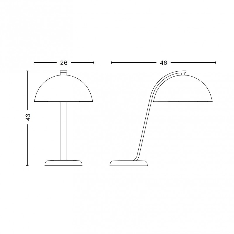 Specification image for HAY Cloche Table Lamp
