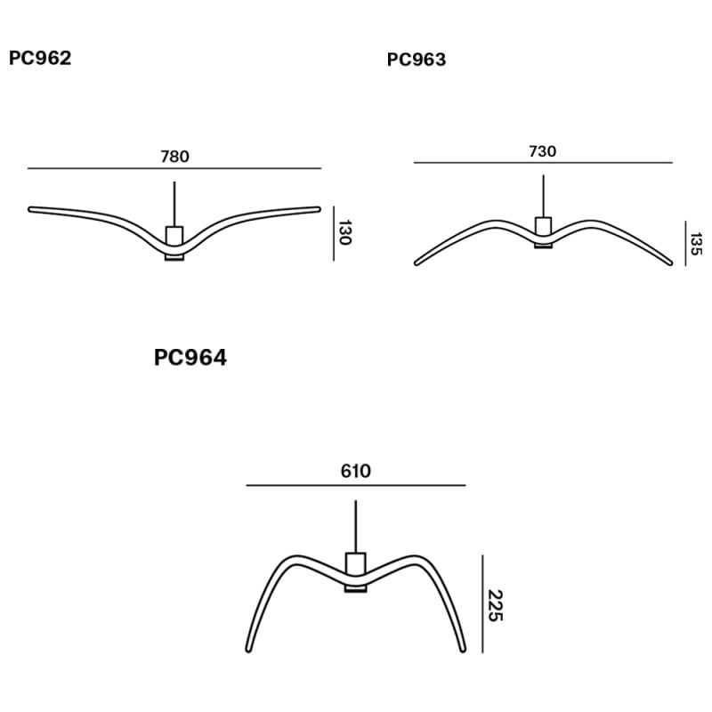 Specification Image for Brokis Night Birds Suspension