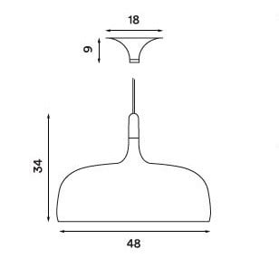 Specification image for Northern Acorn Pendant