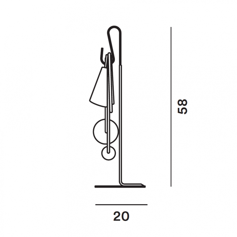 Specification Image for Foscarini Filo Table Lamp