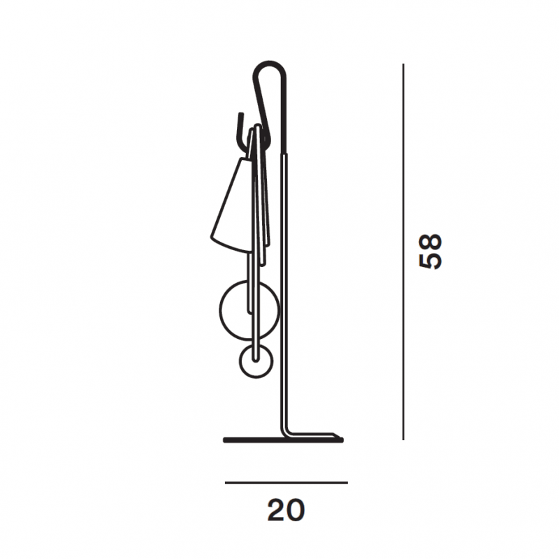 Specification image for Foscarini Filo Table Lamp