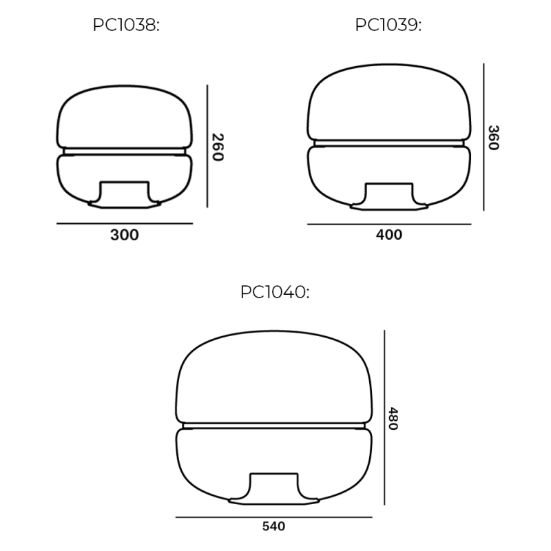 Specification Image for Brokis Macaron Table Lamp