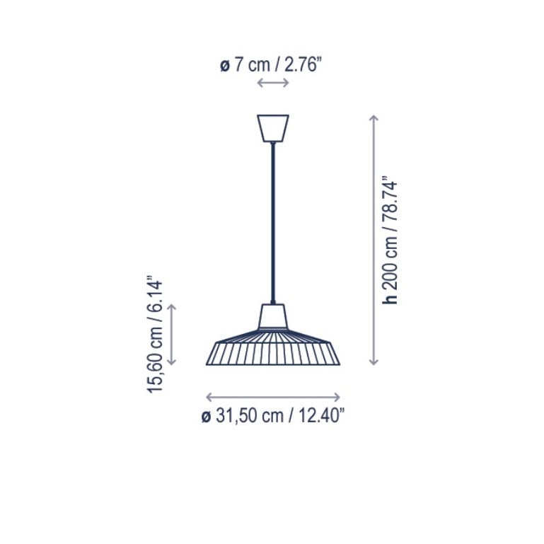 Specification image for Bover Marietta Outdoor LED Pendant 