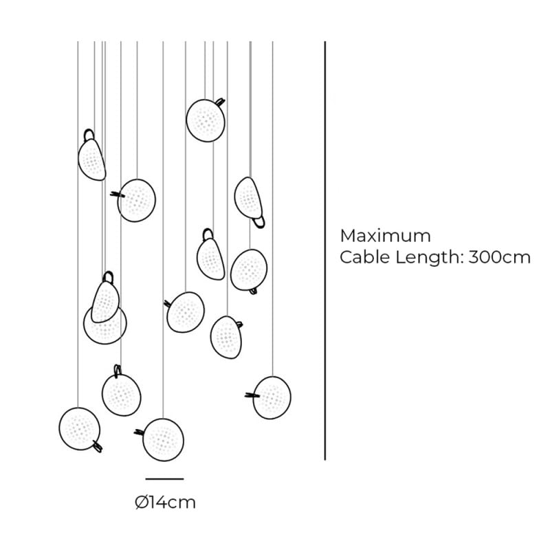 Specification Image for Bocci 76 Series Chandelier