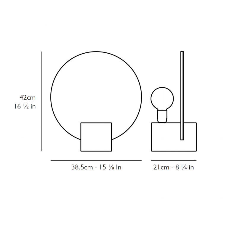 Specification Image for Lee Broom Acid Marble Table Lamp