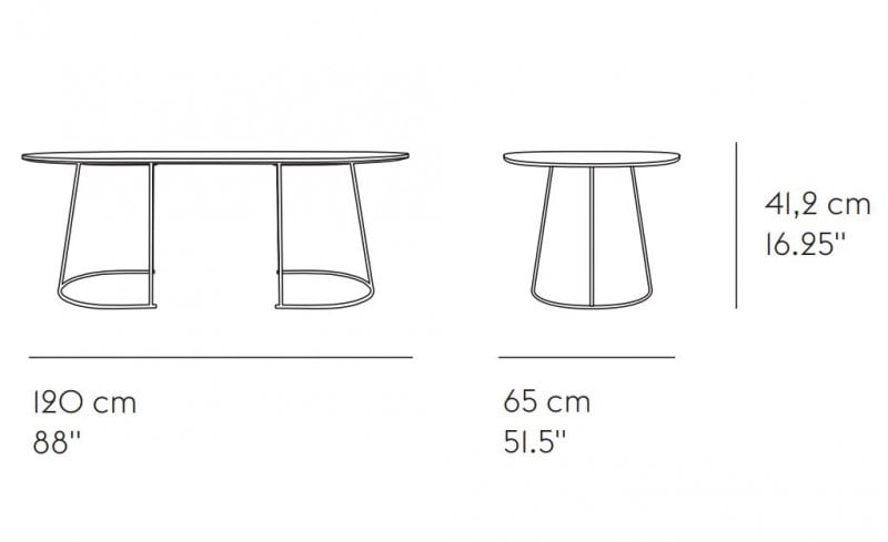 Specification image for Muuto Airy Coffee Table Large