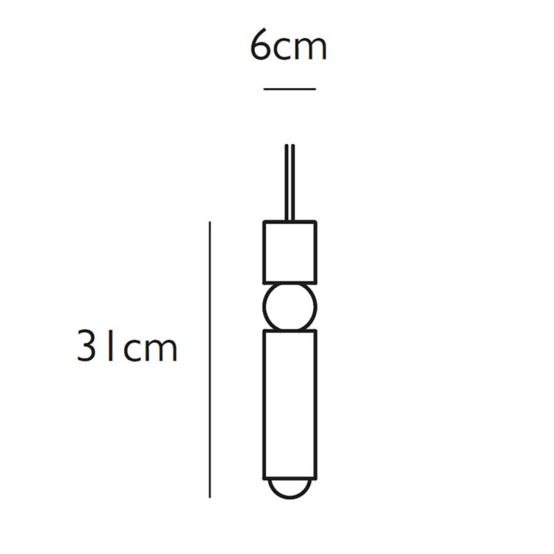 Specification image for Lee Broom Fulcrum Single Pendant