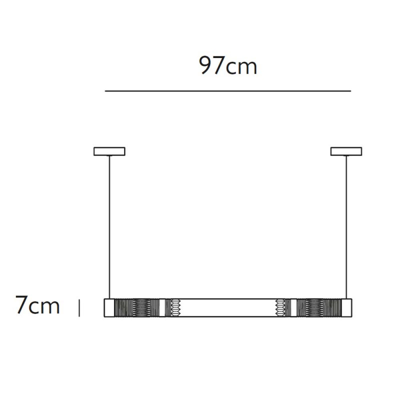 Specification Image for Lee Broom Crystal Tube LED Suspension