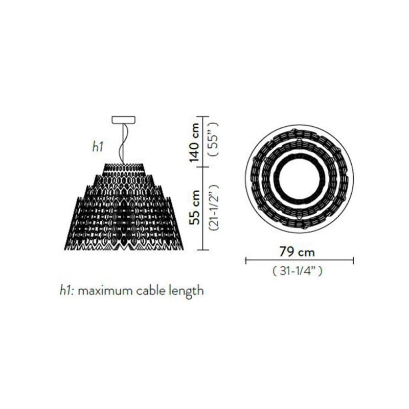 Specification Image for Slamp Charlotte Half Suspension