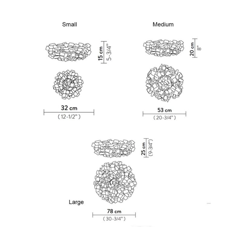 Specification Image for Slamp Clizia Wall/Ceiling Light