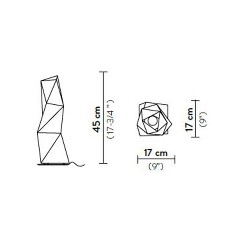 Specification Image for Slamp Diamond Table Lamp