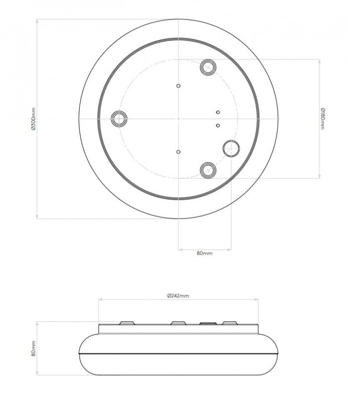 Specification image for Astro Altea 300 Ceiling/Wall Light