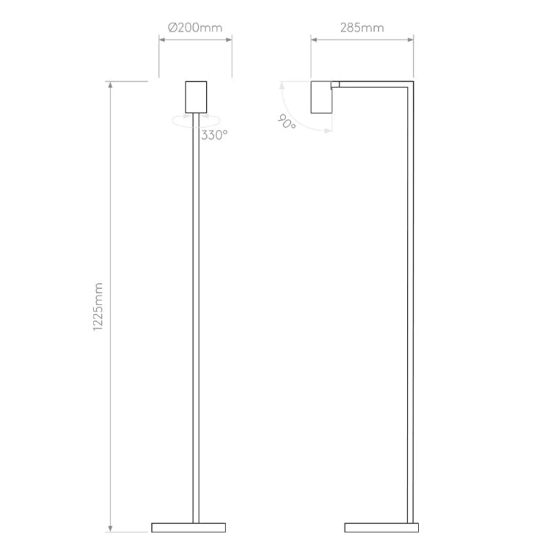 Specification Image for Astro Ascoli Floor Lamp