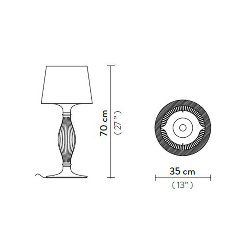 Specification Image for Slamp Liza Table Lamp
