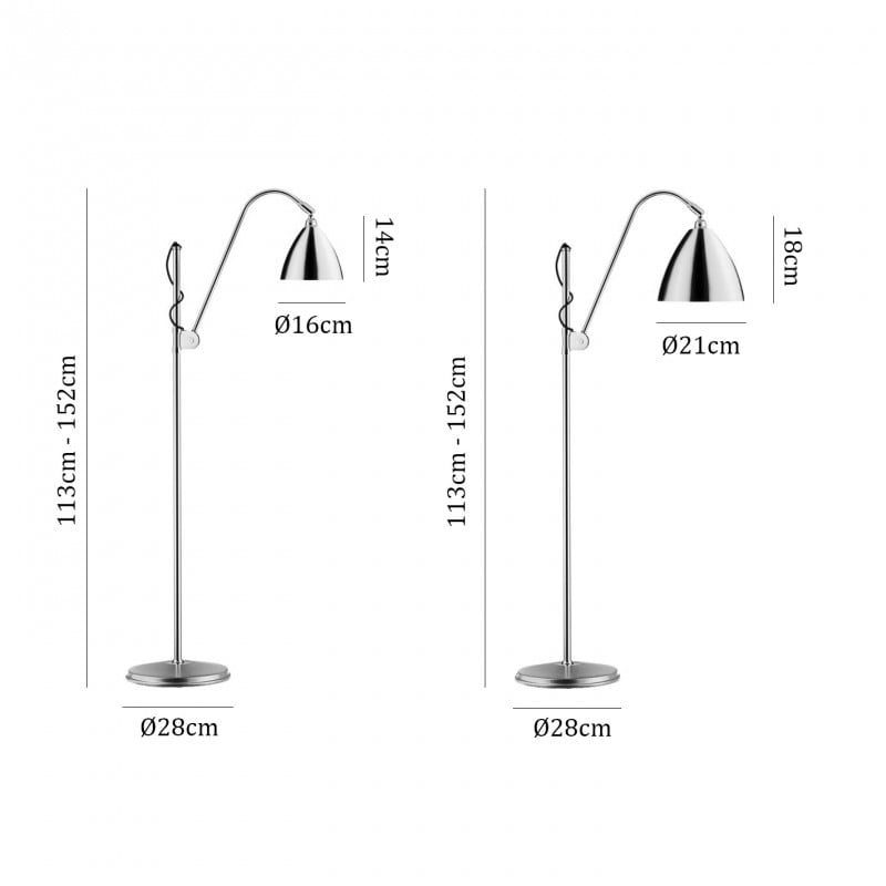 Specification image for Bestlite BL3 Floor Lamp