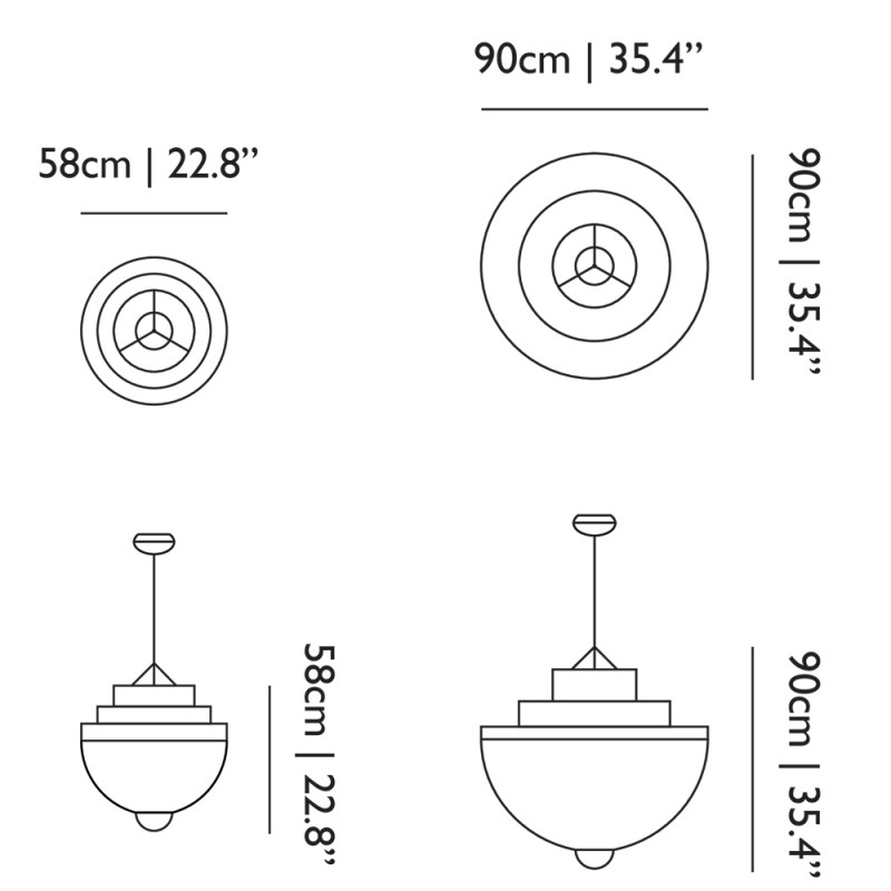 Specification image for Moooi Meshmatics Chandelier LED