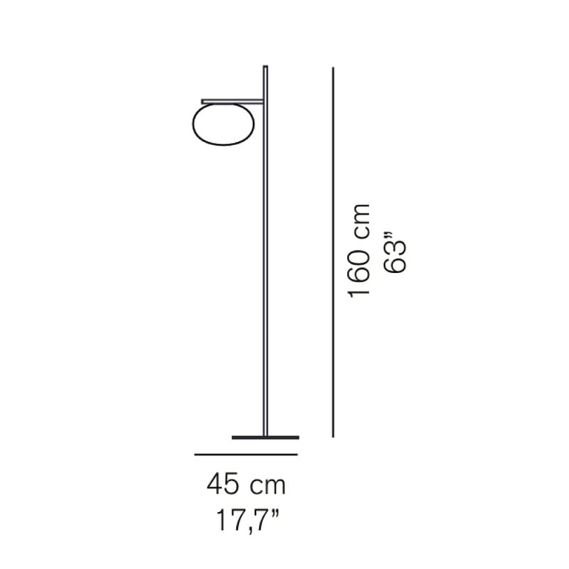 Specification Image for Oluce Alba Floor Lamp
