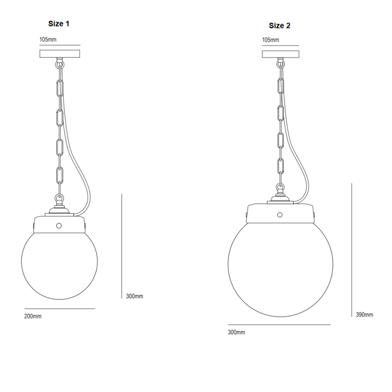 Original BTC Hampton Pendant Light Specification