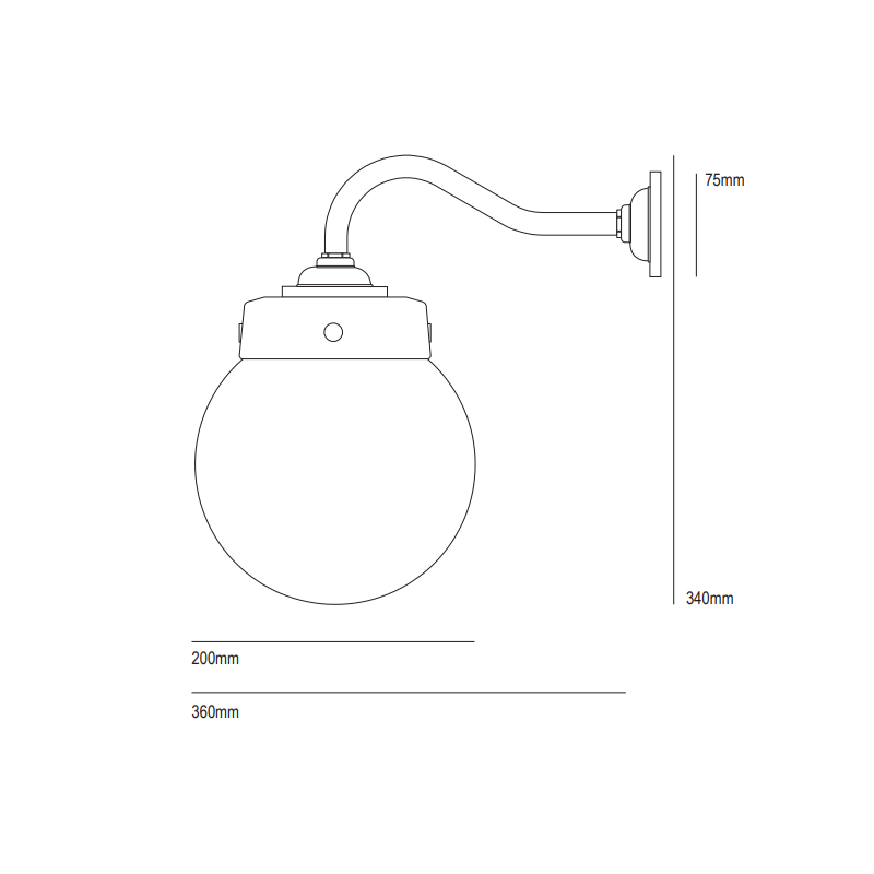 Original BTC Hampton Wall Light Specification