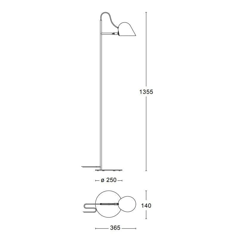 Specification Image for Orsjo Streck Floor Lamp