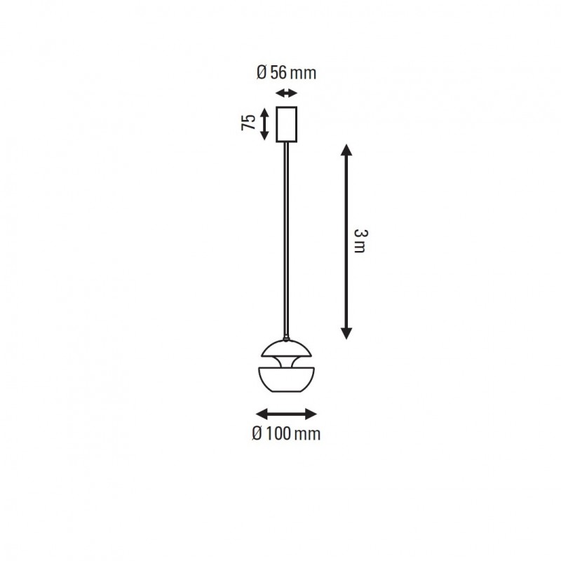 Specification image for DCW éditions Here Comes the Sun Mini Pendant