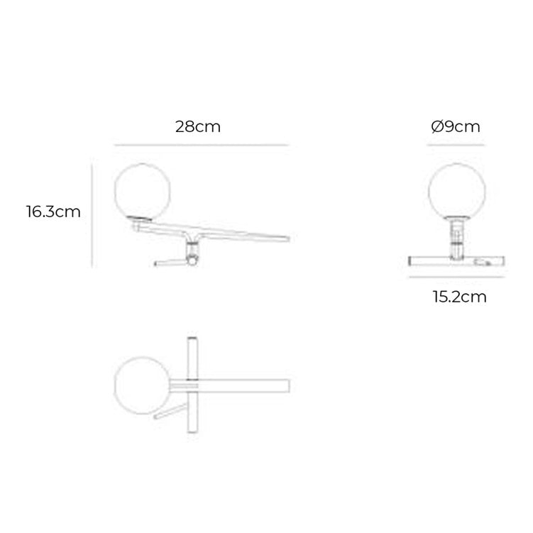 Specification Image for Artemide Yanzi LED Table Lamp