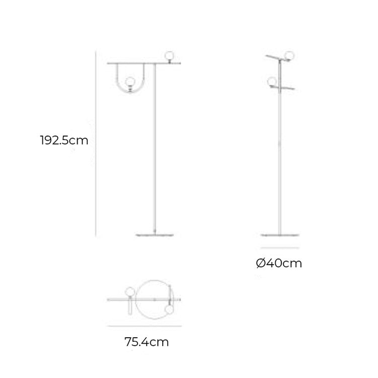 Specification Image for Artemide Yanzi LED Floor Lamp