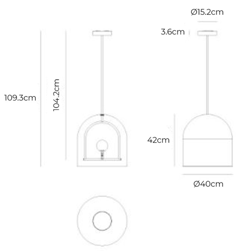 Specification Image for Artemide Yanzi LED Suspension