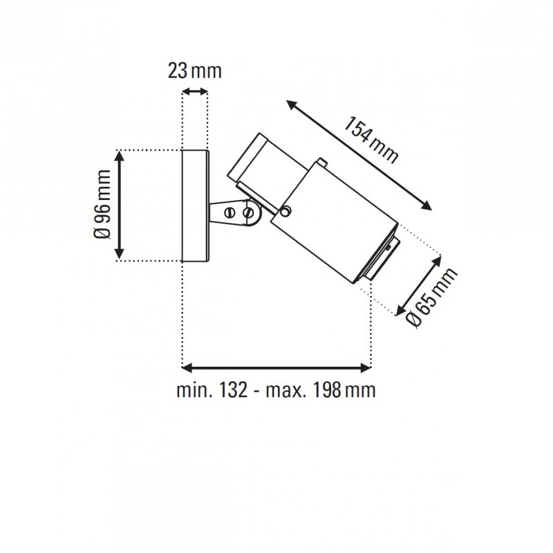 Specification image for DCW éditions Biny LED Spot