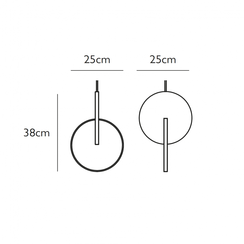 Specification image for Lee Broom Eclipse LED Suspension 