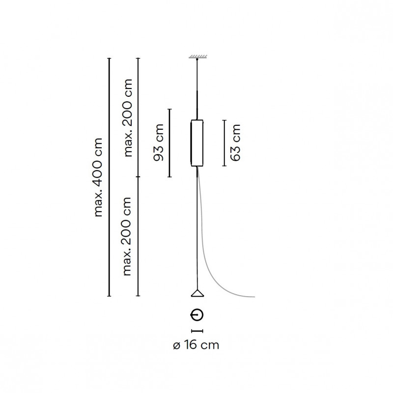 Specification image for Vibia Guise 2272 LED Suspension