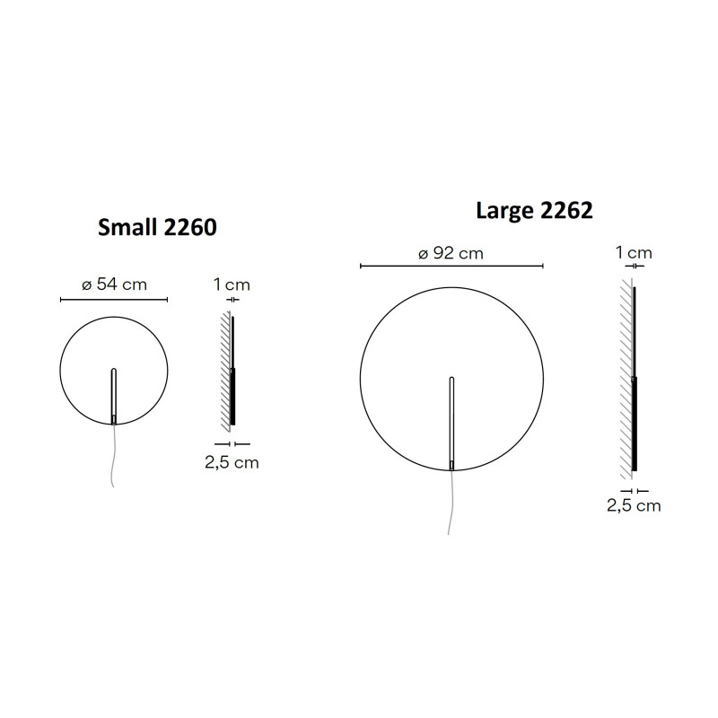 Specification image for Vibia Guise LED Wall Light