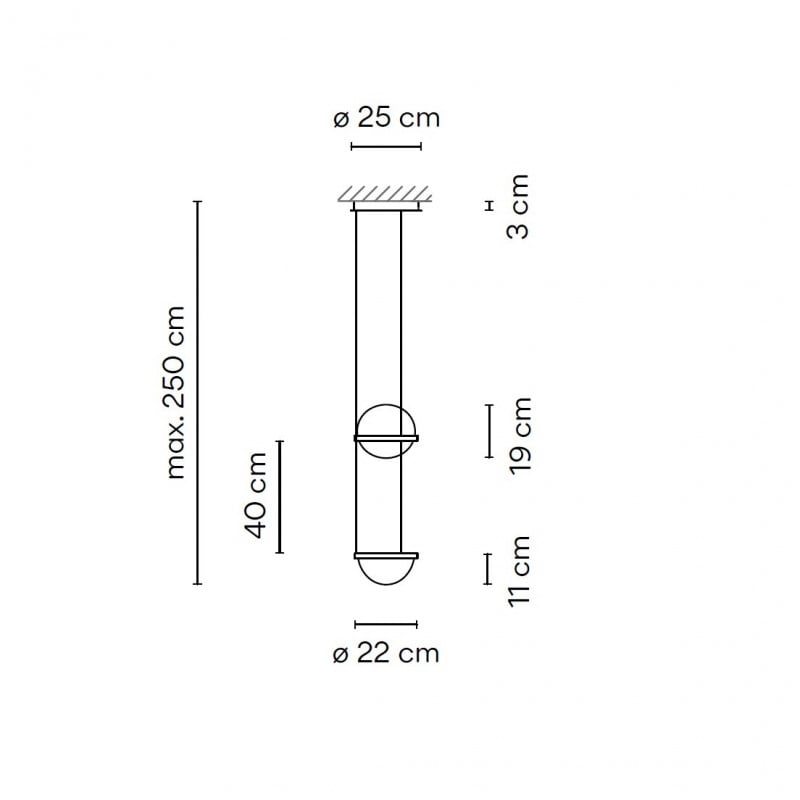 Specification image for Vibia Palma 3724 LED Pendant