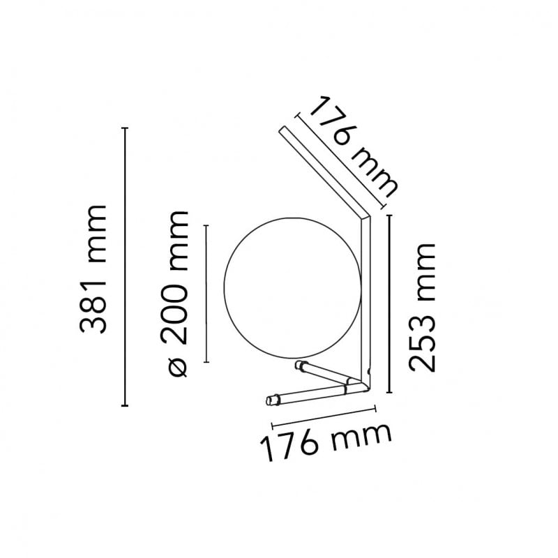 Specification image for Flos IC T1 Low Table Lamp