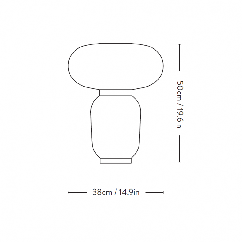 Specification image for &Tradition Formakami JH18 Table Lamp