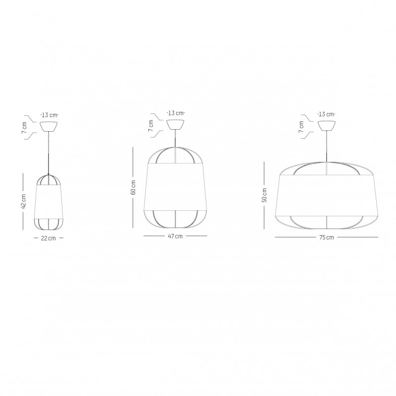 Specification image for Petite Friture Lanterna Pendant