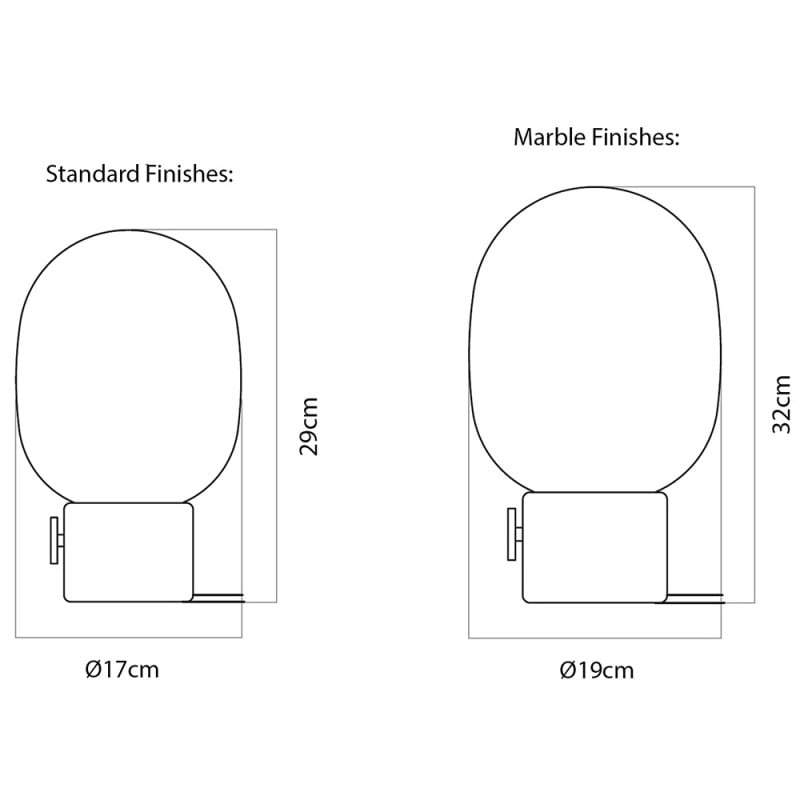 Specification image for Audo Copenhagen JWDA Table Lamp