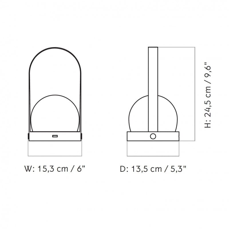 Specification image for Audo Copenhagen Carrie LED Table Lamp