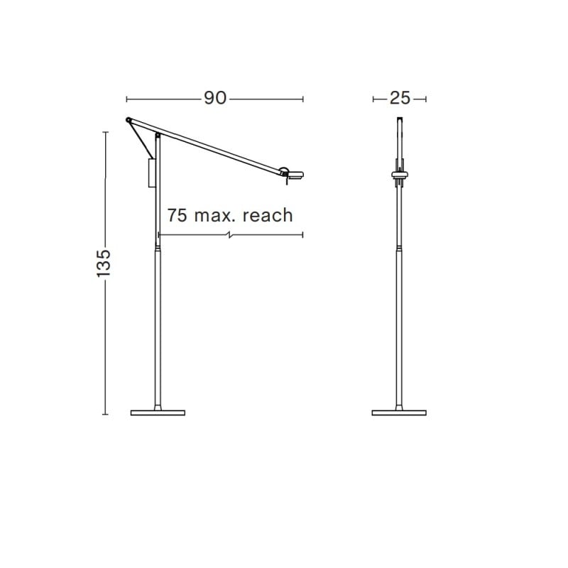 HAY Fifty-Fifty LED Floor Lamp Specification