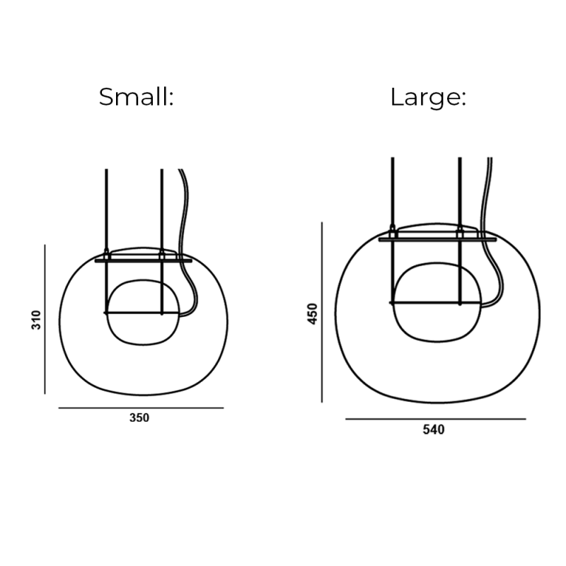 Specification image for Brokis Big One LED Pendant